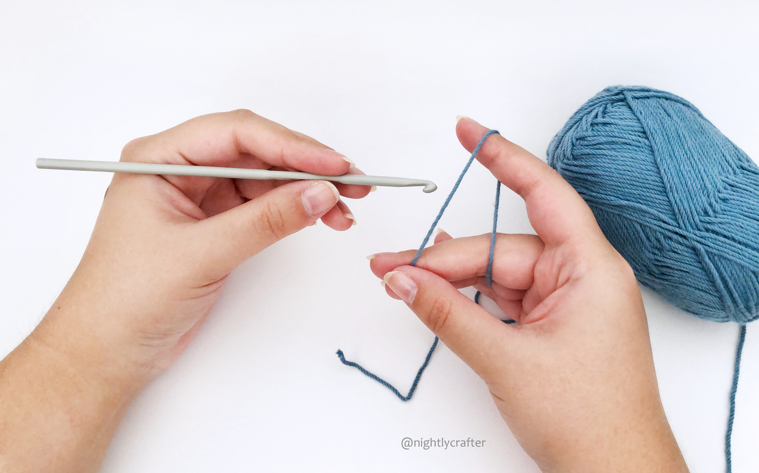 Lefty Crochet Tutorial: How to Hold a Crochet Hook and Yarn